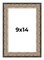 9x14 Ornate Silver Picture Frame - UV Acrylic, Foam Board Backing, Hanging Hardware
